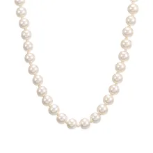  Elegant White Imitation Pearl Necklace Long Round Pearl Wedding Choker Necklace for Women Charm Fashion Jewelry 