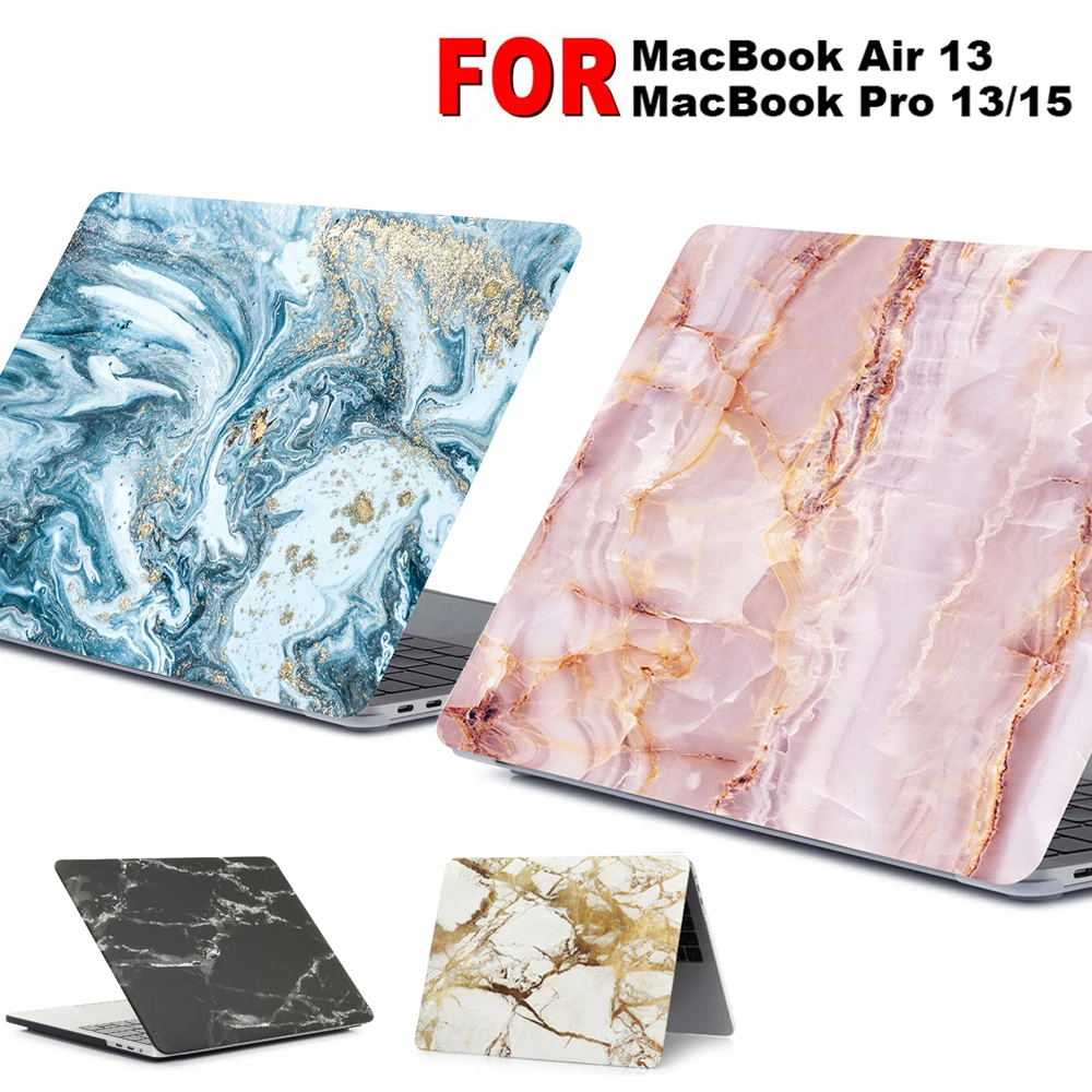 

1 PC Marble Laptop Case Sleeve for MacBook Air 13" A1466 Matte Cover Painting Shell For MacBook Air Pro Touch Bar Retina 15"
