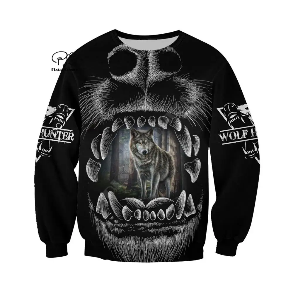 PLstar Космос животного Охота Охотник на волков татуировки символ уличный стиль