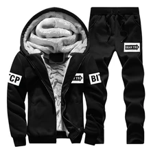 Зимние шерстяные худи спортивный костюм для мужчин плюс размер 4XL мужские толстовки с капюшоном толстые теплые толстовки набор для мужчин верхняя одежда+ брюки