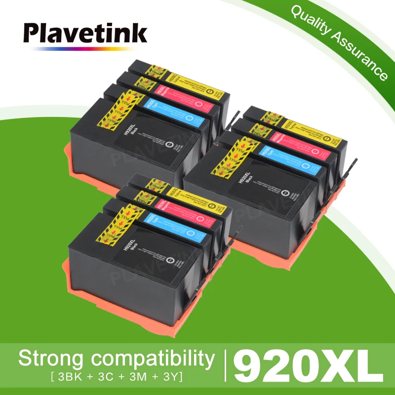 Plavetink 3 Set 920 Xl Printer Ink Cartridge For Hp 920 Xl Compatiable