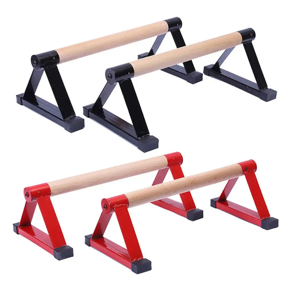 US $143.59 New Wooden Sport Push Up Stands Pushup Gym Exercise Training Chest Parallel Bar Double Rod PushUp Stand Fitness Equitments