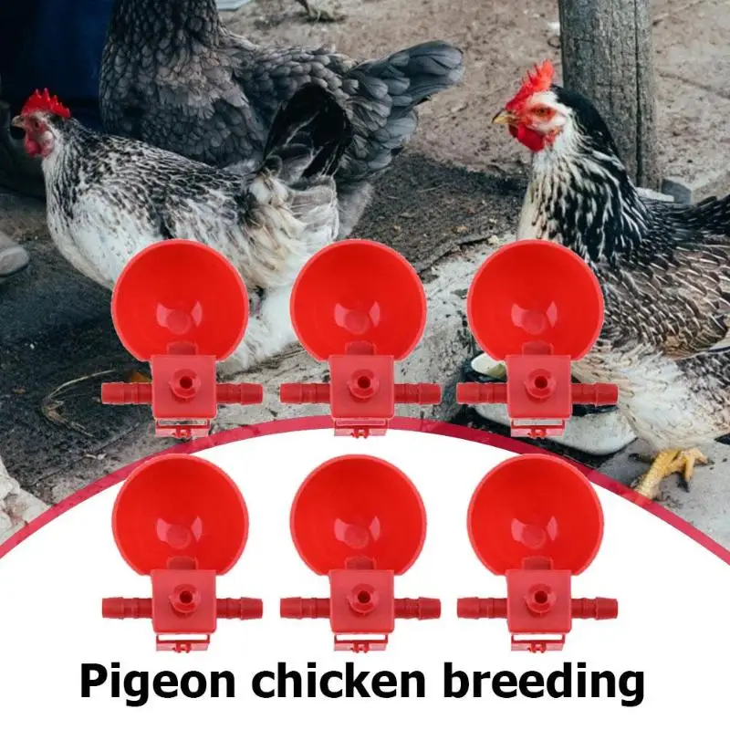 10pcs Handy Chicken Poultry Chick Fowl Water Feeding Cup Bird Coop Water Drinker Waterer Drinker Bowl Water Coop