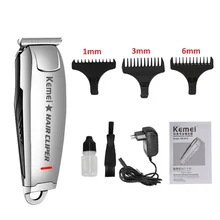 Kemei прецизионная профессиональная электрическая машинка для стрижки волос 0 мм перезаряжаемый триммер для волос для мужчин триммер для бороды Парикмахерская