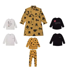 Комплект детской одежды, Осень-зима г., BL, футболка для мальчиков и девочек, футболка нарядное платье принцессы свитер для малышей, штаны детская одежда