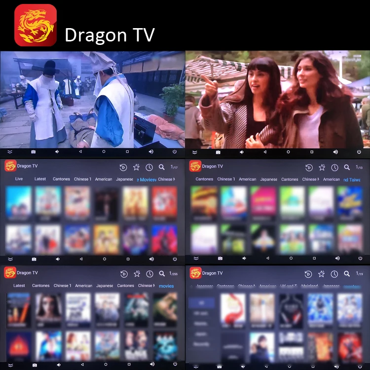 Dragon tv дилер Смарт Android tv Box и 2 года бесплатно IP tv 500+ прямые каналы 3000 VOD китайская Азия IP tv подписка tv Smart