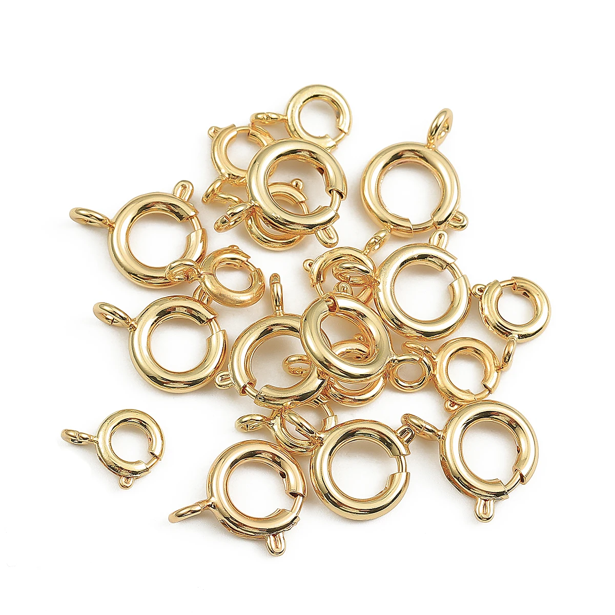 

5-20Pcs 18K Gold Plated 6mm 7mm 9mm Copper Lobster Clasp Spring Clasps For Jewelry Making DIY Bracelets Necklaces Findings Craft