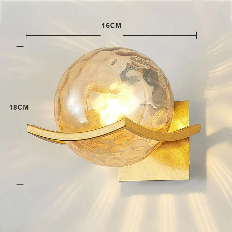 Elegant Glass Ball Wall Sconce Lamp Lighting4Home
