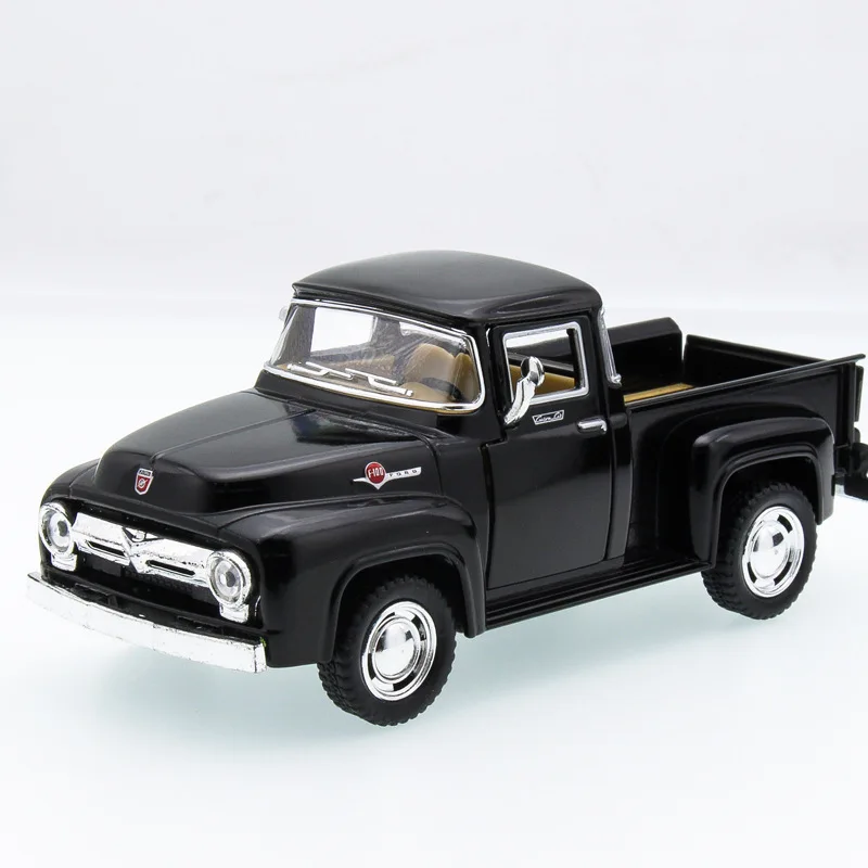 Высокая имитация изысканных литых и игрушечных автомобилей: Kinsmart автомобильный Стайлинг 1956 Ford F100 пикапы 1:38 литой автомобиль модель - Цвет: q