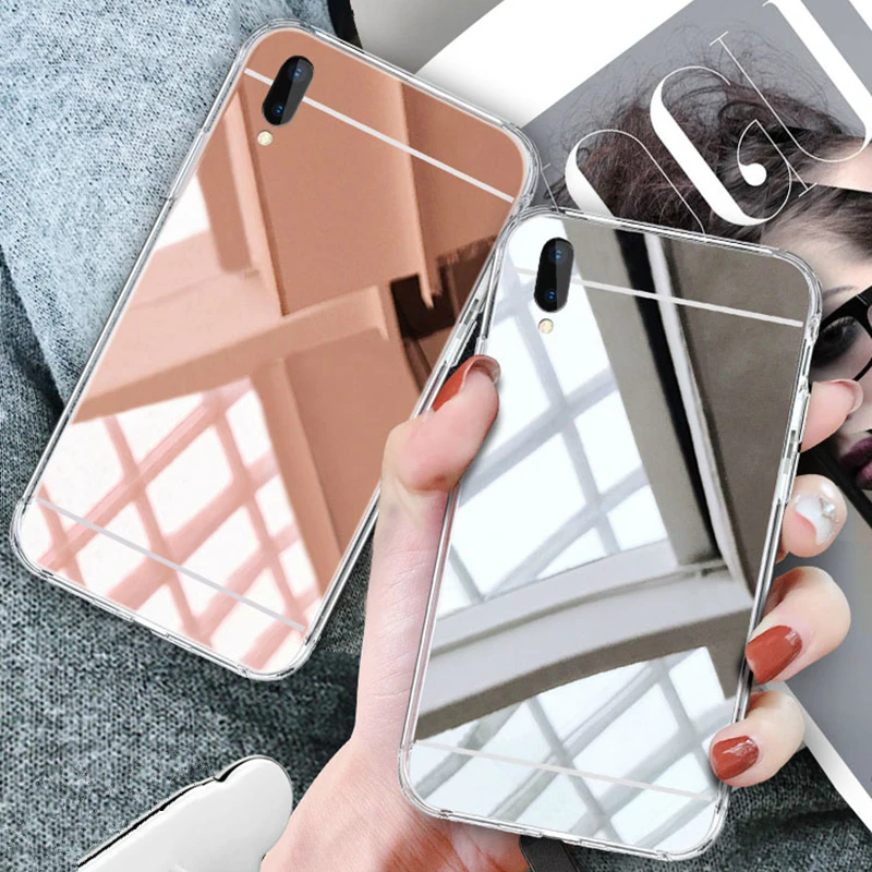 Make-Up Mirror Soft TPU Case For Samsung A70 A50 A40 A30 A20 M20 Galaxy Note10 Pro S10 E A750 A9 A8 A6 J4 J6 J8 2018 S8 S9 Cover |