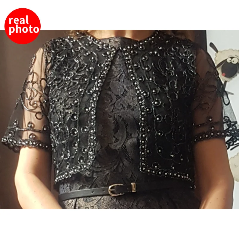 Ideal Women Basic Coat 2020 Summer Style Women Perspective Shawl Fashion Hollow Out Lace Boleros Short Sl