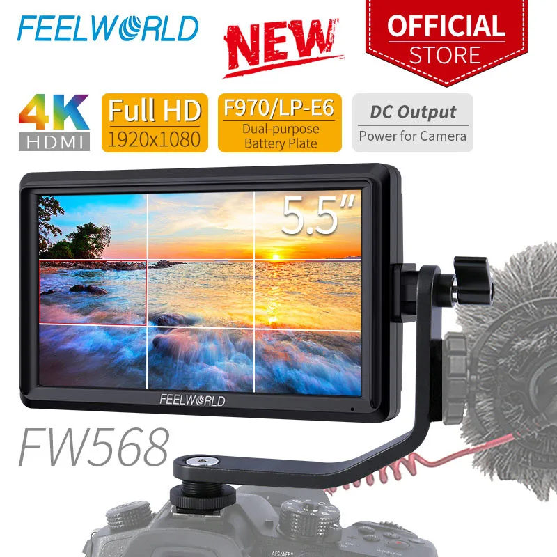 FEELWORLD FW568 5.5 Inci Kamera Bidang 