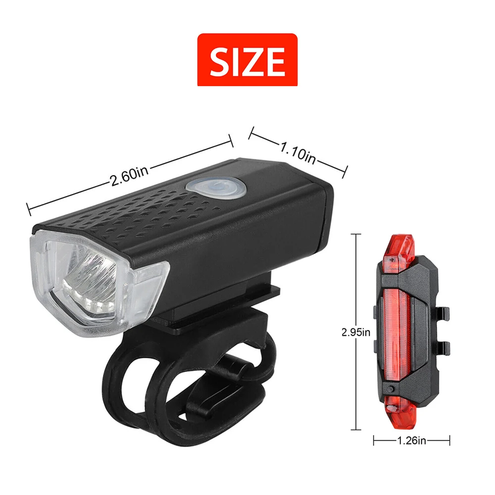 Waterproof USB Rechargeable 300 Lumens Bike Light-4