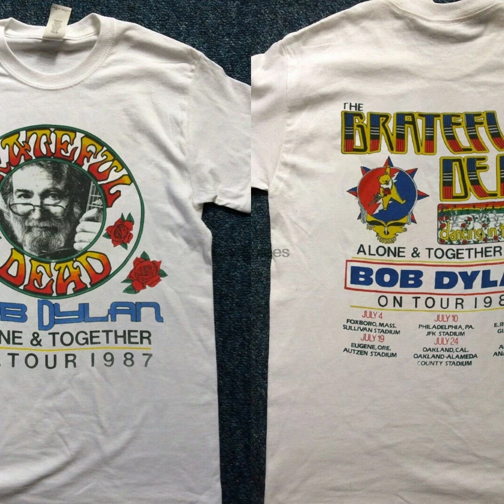 Редкая Винтажная Футболка 1987 с надписью Grateful Dead Jerry Garcia Bob Dylan &amp The футболка для