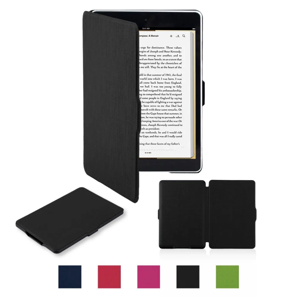 

Paperwhite Leather Case Stand Holder Cover Classic Original Protect Screen PU Leather Case Smooth Surface Bracket For Kindle