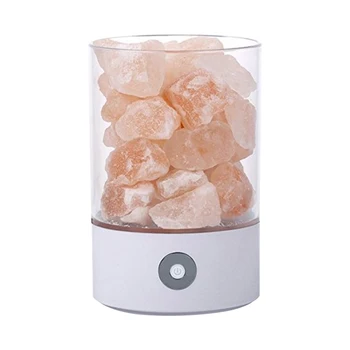 

Hot Himalayan Crystal Salt Lamp Colorful USB Night Light Natural Negative Ion Salt Night Lamp Desk Lamparas Decoration LED Lamp