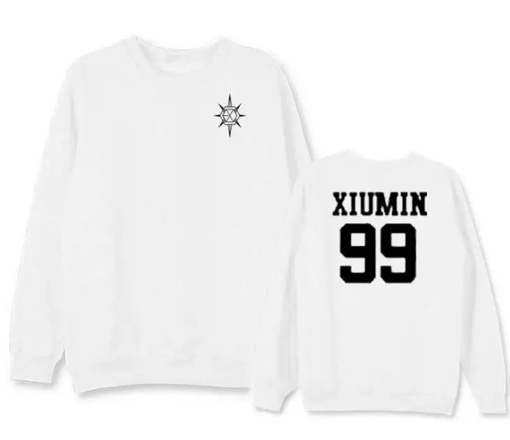 Новое поступление exo планета#5 концерт такой же с именами членов группы печать тoнкaя кoфтa дeтскaя унисекс kpop Круглая горловина пуловер с капюшоном - Цвет: 14