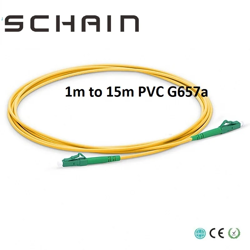 LC APC к Simplex 2 0 мм PVC Patchcord SM волоконный патч кабель lc apc FTTH fibra optica jumper от 1 м до 15