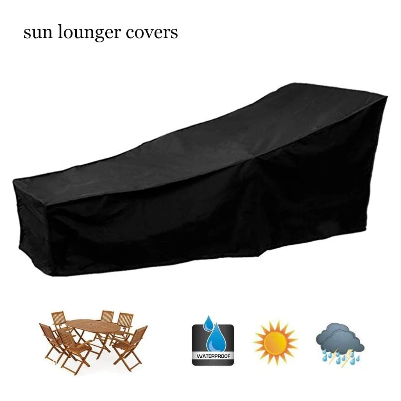 Outdoor Garden Sunbed Cover Sun Lounger Cover Patio Outdoor Chair Recliner Protective Furniture Waterproof patio furniture cover
