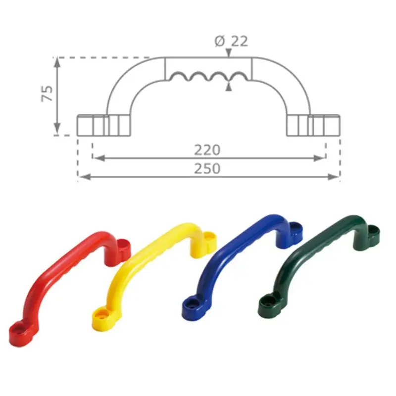 2 Pcs Grab Handles Swing Toy Screws Kits Safety Nonslip Accessories for Climbing Trees and Play Houses 4