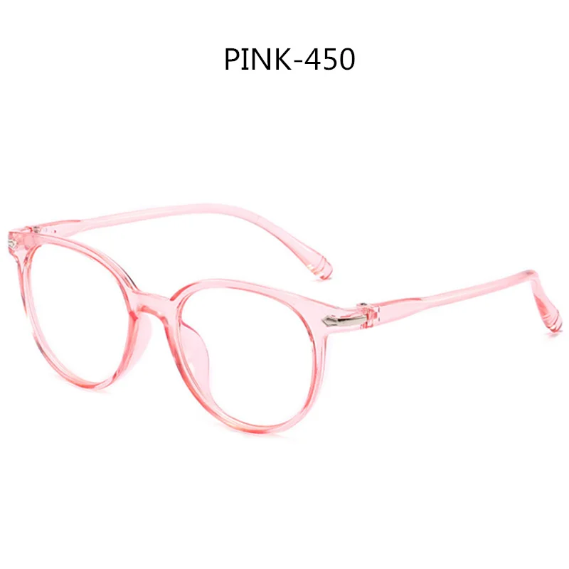 Oulylan студенческие очки для близорукости с градусом для женщин и мужчин, близорукие очки, PC оправа-1-1,5-2-2,5-3,0-3,5-4,0-4,5-6,0 - Цвет оправы: Pink-450