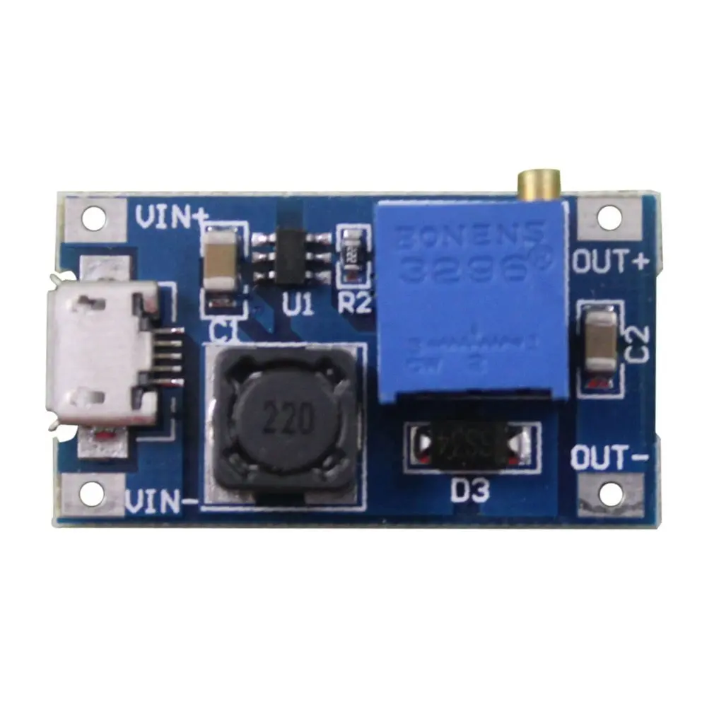 MT3608 dc-dc повышающий преобразователь усилитель питания модуль Boost повышающая плата Макс выход 28 V 2A
