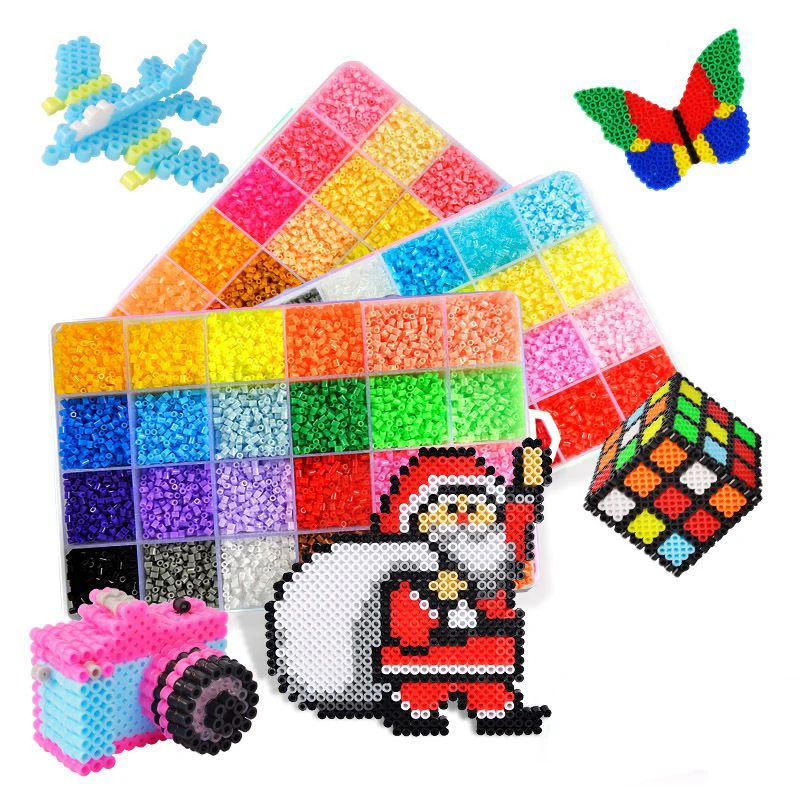 2.6mm 24/48colors Hama beads Education Iron beads 3D puzzle Beads lroning Guarantee perler Fuse beads diy toy miçangas — view 6
