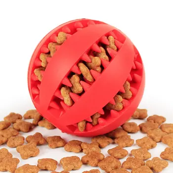 

New Pet Dog Toy Interactive Rubber Balls Pet Dog Cat Puppy Chew Toys Ball Teeth Chew Toys Tooth Cleaning Balls Food
