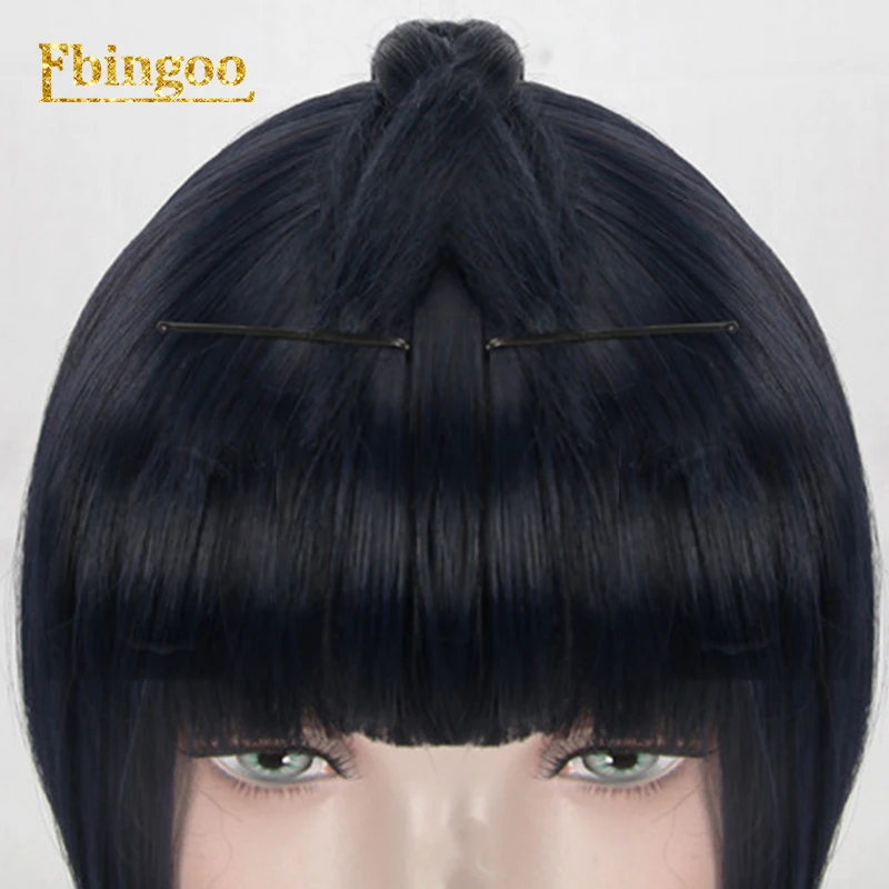 Ebingoo коса+ невероятное приключение Аниме Синтетический парик для косплея Bruno Bucciarati липкий палец Короткие прямые синтетические волосы парик, короткая стрижка