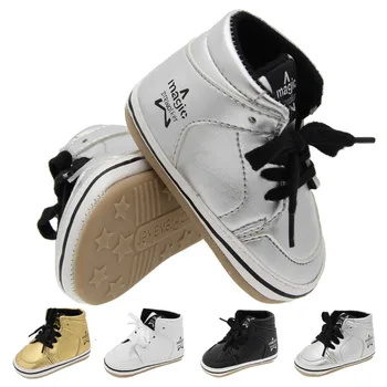 

A Rosa Small Soft Rubber Sole Hight-top BABY'S Shoes Spring and Autumn Toddler Shoes Ss584