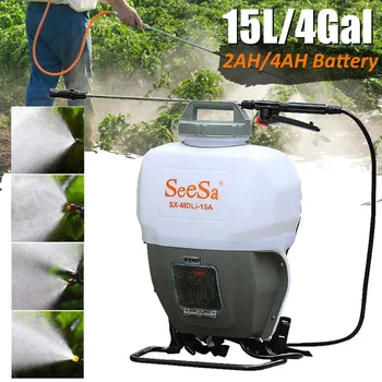 

15L/4Gal 2AH Electric Sprayer ULV Fogger 4 Nozzles Lithium Portable Knapsack Pump Disinfection Mosquito Spraying Cold Fogger