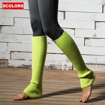 

Hot Leg Warmers Women Warm Knee High Knitted Solid Color Leg-stocks Warmer Socks Female Boot Cuffs Long Socks Fashion Sox Girls