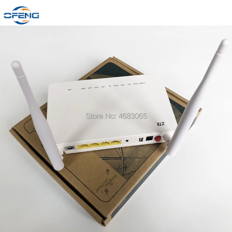 Оптоволоконный модем ZTE F660 V8.0 onu GPON 1GE + 3FE USB TEL Wi-Fi внешняя антенна оптоволоконное