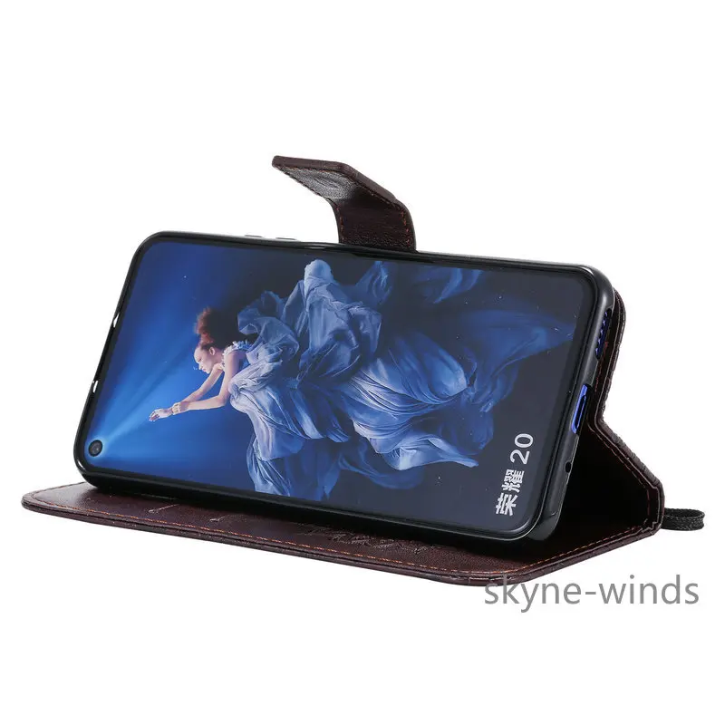 Nova 5 T защитный чехол для huawei Nova 5 T чехол с 3D тиснением роскошный кожаный чехол для Funda Nova T5 откидной Чехол Nova5T кошелек Чехол