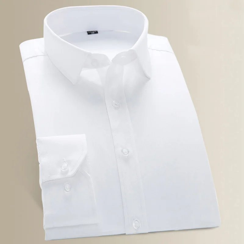 Мужская Высококачественная рубашка с длинным рукавом и отложным воротником, брендовая мужская приталенная мягкая уютная клетчатая рубашка в полоску, повседневные рубашки на весну и осень - Цвет: B02