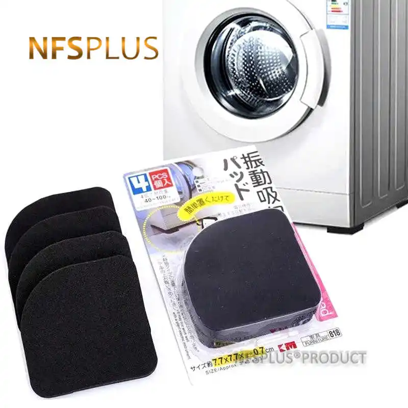 

4 Pack Washing Machine Anti Vibration Pads EVA Non Slip Shock Absorption Fridge Furniture Chair Table Legs Protect Mats