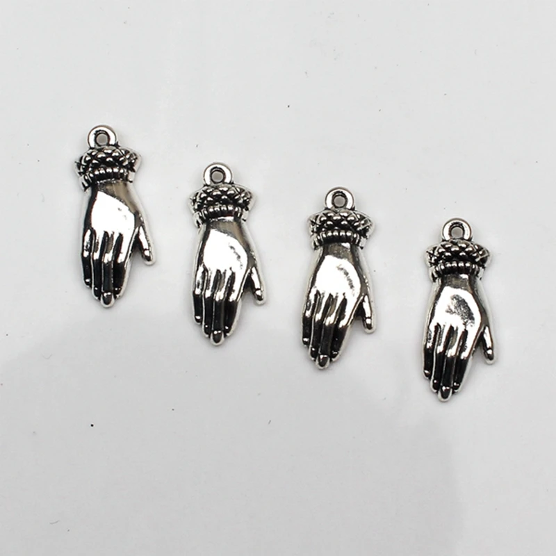 

8pcs Charms hand 10*26mm Antique Tibetan Silver Pendant Finding Accessories DIY Vintage bracelet Necklace Handmade