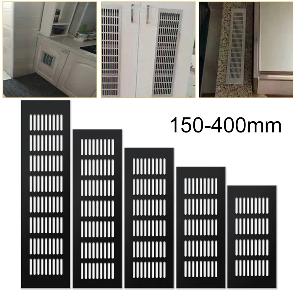 Wardrobe Cabinet Louvred Air Vent Ventilation Cover Grille Aluminium Alloy 400mm
