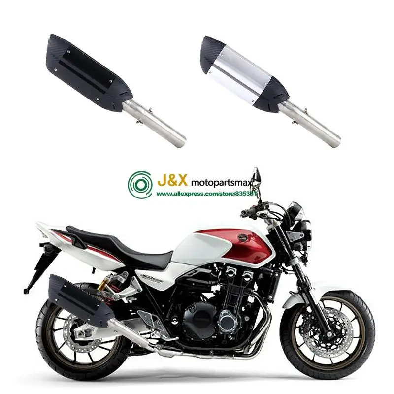 Мотоцикл полный системы глушитель Escape дБ убийца слипоны для Honda CB1300 CB 1300 среднего контакта трубы 2003 до 2013