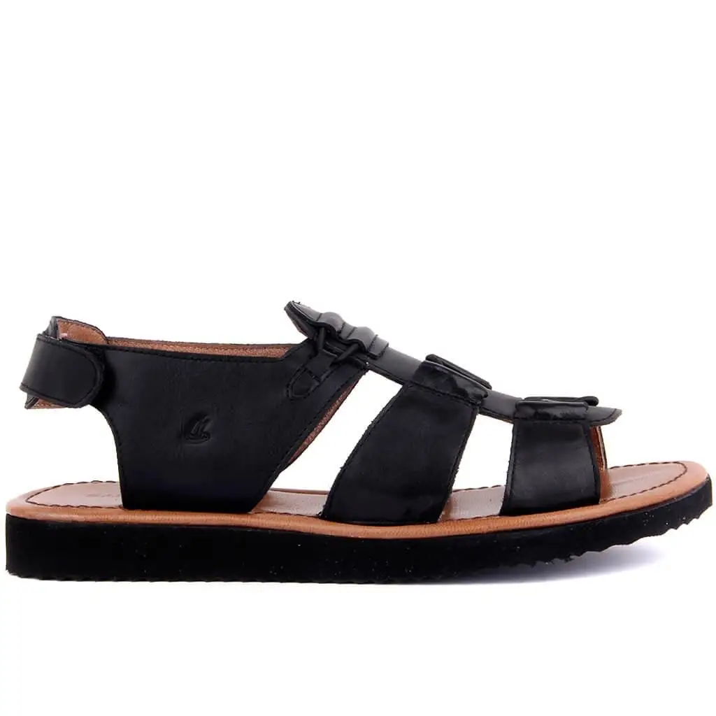 

Sail-Lakers Black Leather Male Sandals