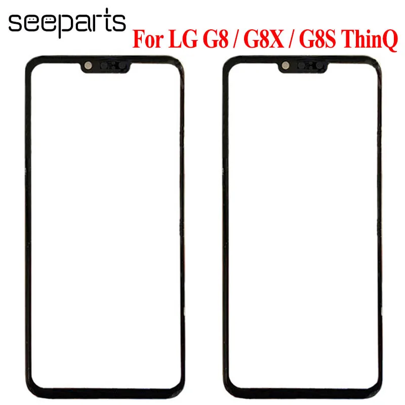 

Переднее стекло для LG G8S ThinQ, для LG G8 ThinQ, внешнее стекло, переднее стекло, панель экрана, запасные части G8X ThinQ, внешнее стекло
