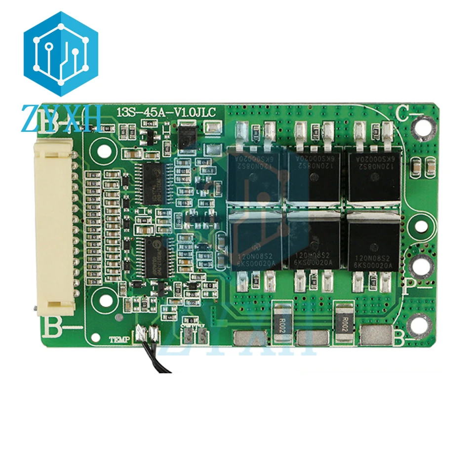 Bms 13s 48v 20a 30a 18650 Porta Comum da Placa de Carga da Bateria de Lítio Proteção contra Curto-circuito Sobretemperatura para E-bike Escooter - Image 2