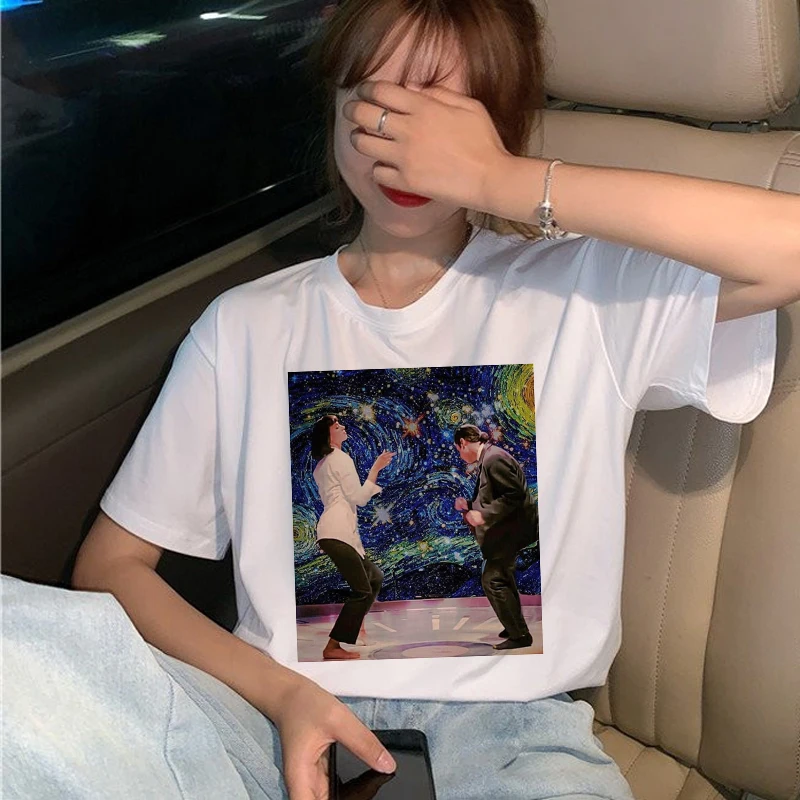 Pulp Fiction Movie Women Shirts Aesthetic Mia Print 2019 Grunge Harajuku Funny T Shirt Ulzzang Korean Graphic Top Tees Female | Женская
