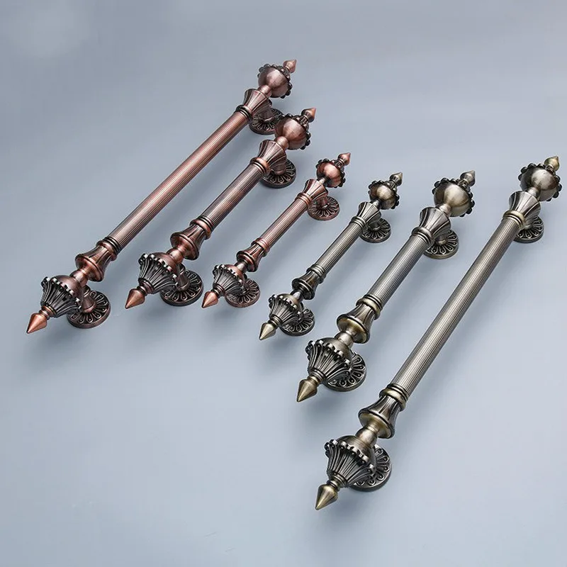 Maçaneta Antique Liga de Zinco Multi-tamanho Maçaneta Puxar Porta de Bronze Portão Entrada do Hotel Shopping Maçaneta da Porta wf