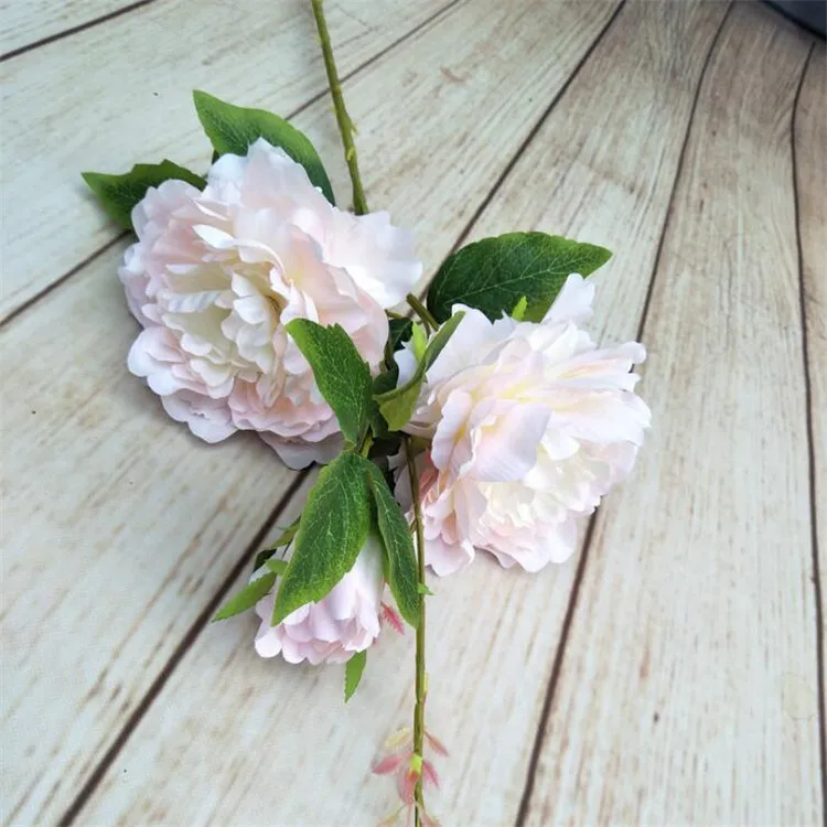 10Pcs Fake Long Stem Peony 35.43" Length Simulation Chinese Herbaceous Peonia for Wedding Home Decorative Artificial Flowers