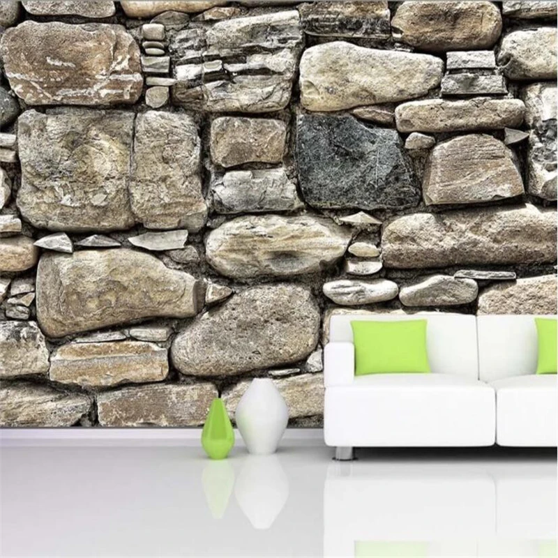 Custom Stone Wall Photo Wallpapers For Living Room Bedroom Walls 3d Home Improvement 3d Stone Background Wall Paper Murals Wallpapers Aliexpress