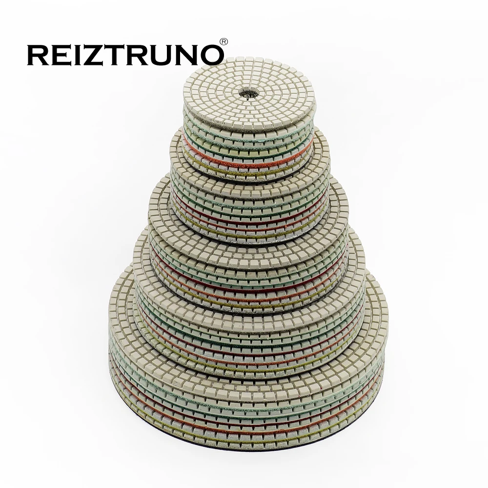 Polishing-Pads Reiztruno Natural-Stone Granite Diamond Wet for Marble Quatrz Long-Life