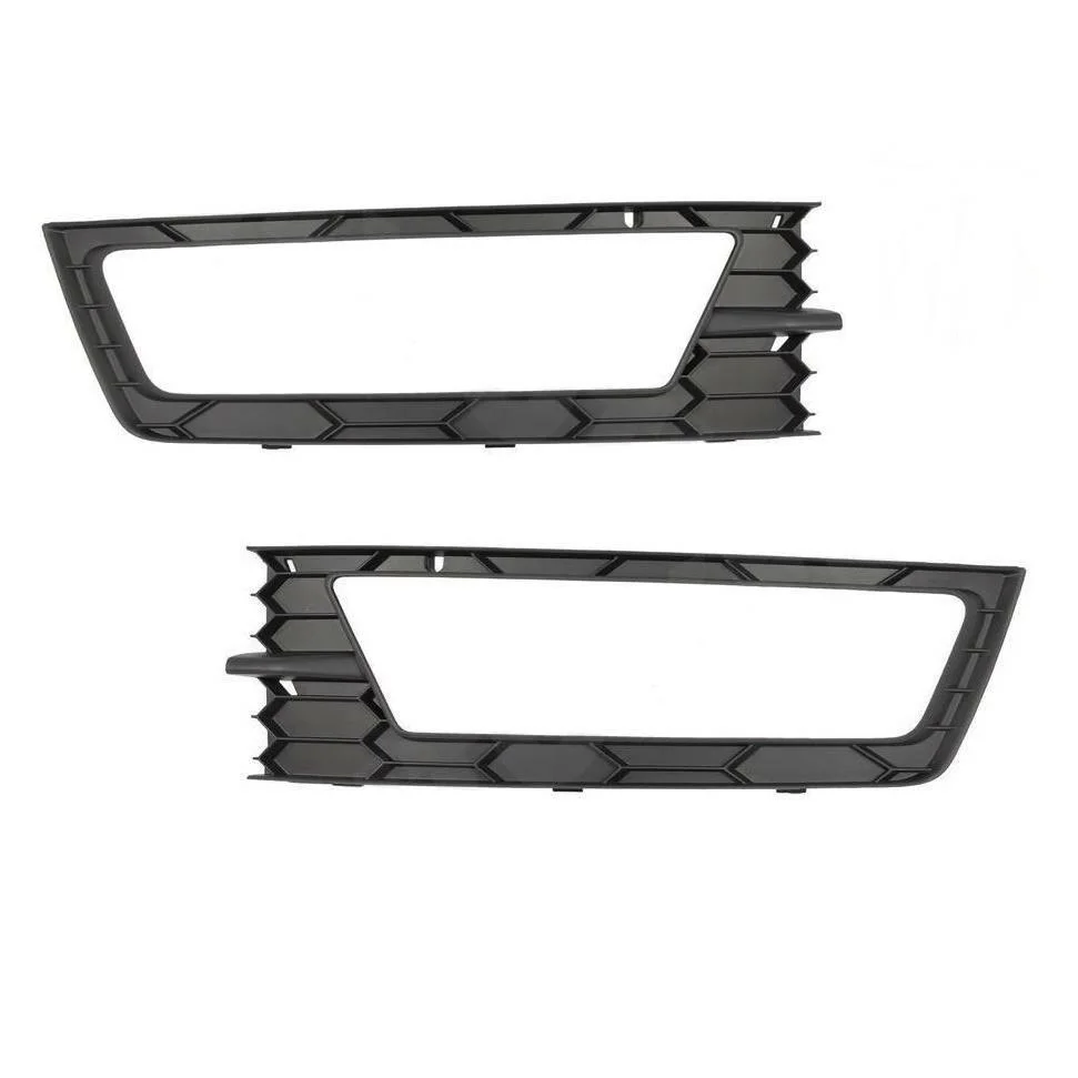 Car-Styling Front Bumper Fog Lamp Light Lower Grille Cover With Hole For Skoda Rapid Spaceback 2013 2014 2015