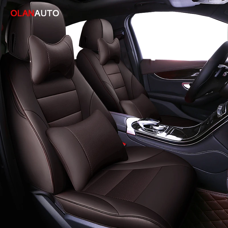 Пользовательские кожаные чехлы для автомобильных сидений для mitsubishi pajero 4 2 sport outlander xl asx аксессуары lancer чехлы для сидений автомобиля
