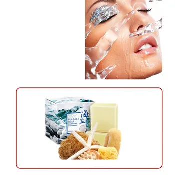 

Whitening and Hand Washing Soap, Sea Salt, Lean Face, Slim Body, Bath Shampoo, Vegetable Essential Oil, Acne Removing Soap